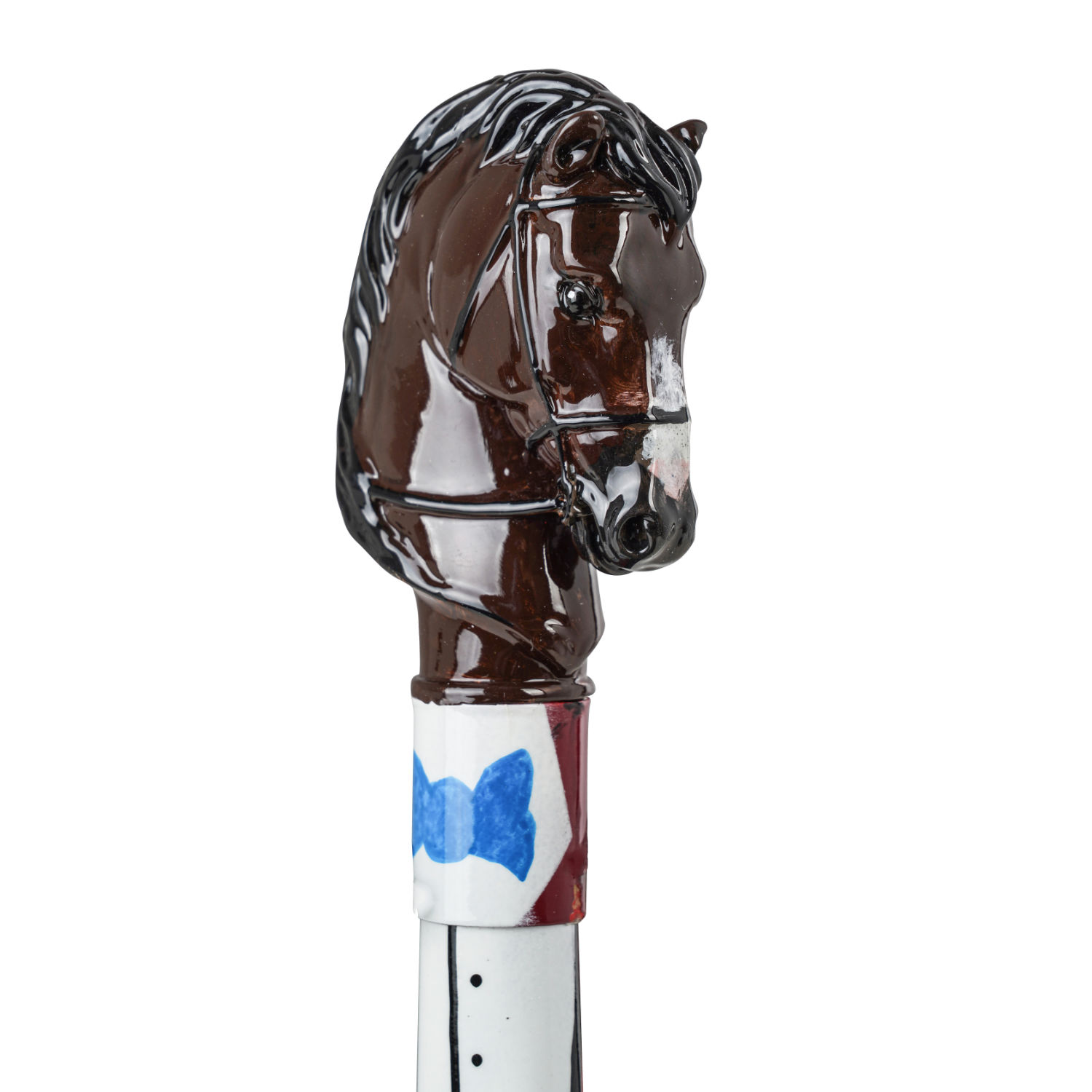 CDCF04 (1)WS-H0CD4-FBM Walking Sticks Calzascarpe Corto Dipinto a mano con impugnatura modellata a mano cavallo Walking Sticks Calzascarpe Corto Dipinto a mano con impugnatura modellata a mano cavallo