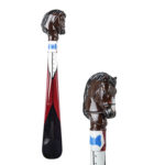 Walking Sticks Calzascarpe Corto Dipinto a mano con impugnatura modellata a mano cavallo