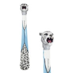 Walking Sticks Calzascarpe Corto Dipinto a mano con impugnatura modellata a mano tigre bianca