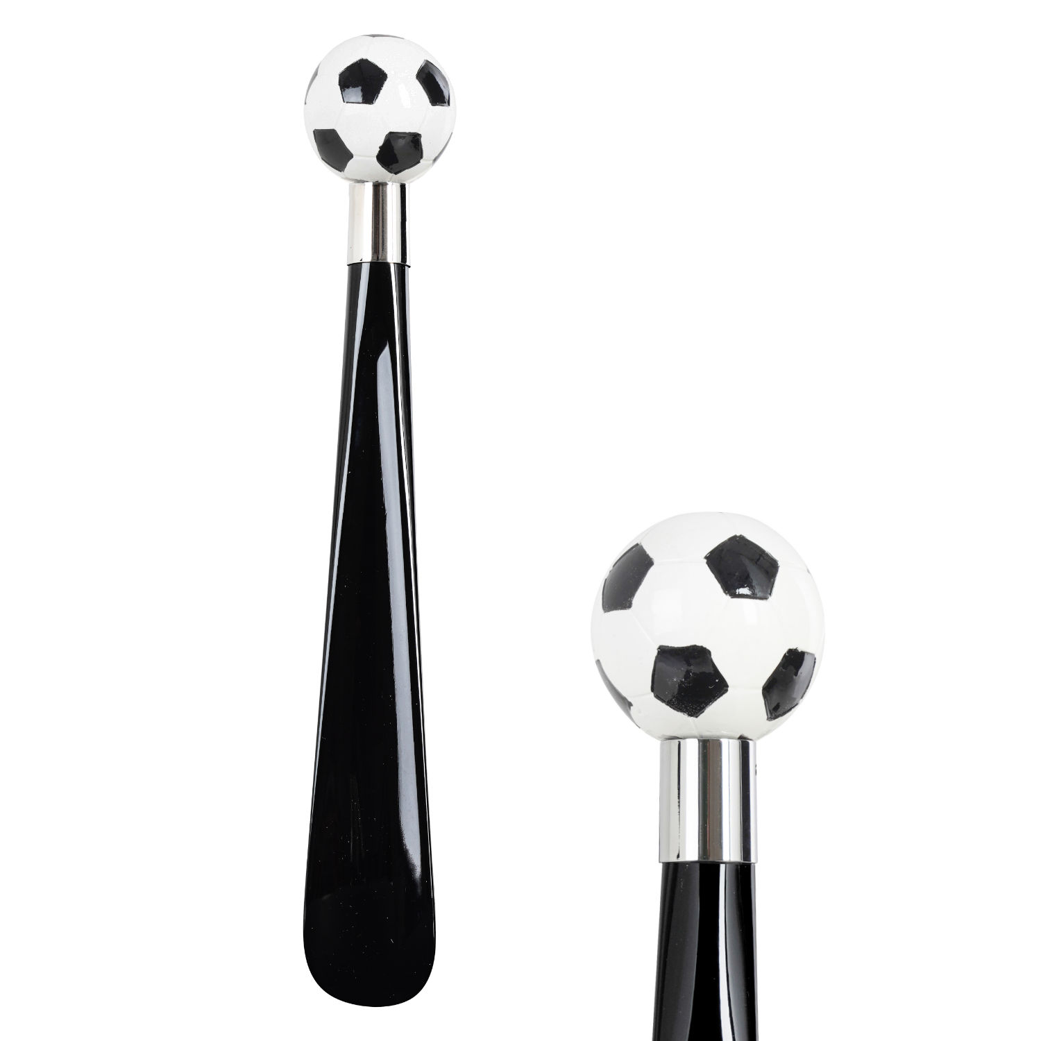 CDCNC51BIA (4)WS-51BIA-FBM Walking Sticks Calzascarpe Corto Dipinto a mano con impugnatura modellata a mano pallone da calcio Walking Sticks Calzascarpe Corto Dipinto a mano con impugnatura modellata a mano pallone da calcio