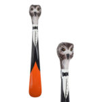 Walking Sticks Calzascarpe Corto Dipinto a mano con impugnatura modellata a mano gufo