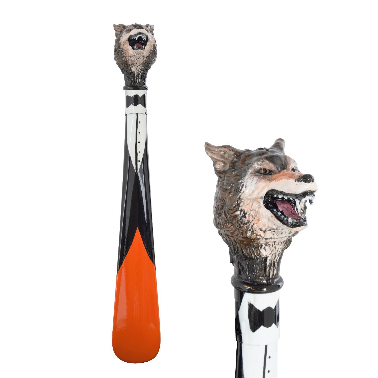 CDCWS973 (4)WS-973C-FBM Walking Sticks Calzascarpe Corto Dipinto a mano con impugnatura modellata a mano gufo Walking Sticks Calzascarpe Corto Dipinto a mano con impugnatura modellata a mano gufo