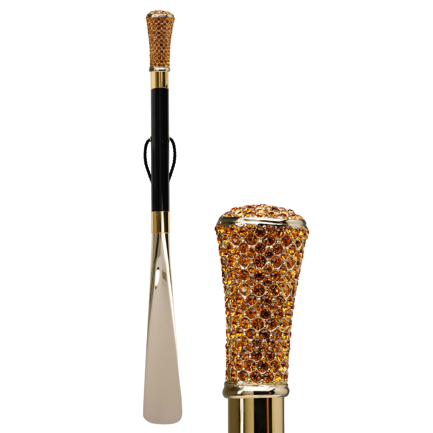 CSWS528DAM (3)WS-CSS528DAM-FBM Walking Sticks Calzascarpe Lungo impugnatura gioiello oro Milord Swarovski Ambra Walking Sticks Calzascarpe Lungo impugnatura gioiello oro Milord Swarovski Ambra