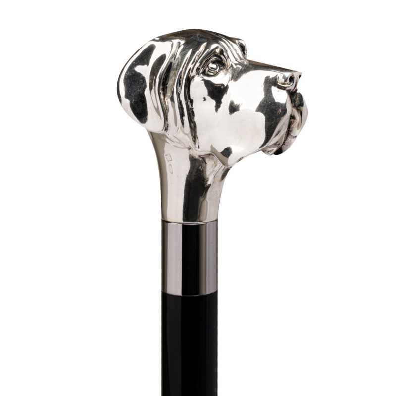 Walking Sticks Bastone da passeggio elegante impugnatura Pointer Inglese Argento