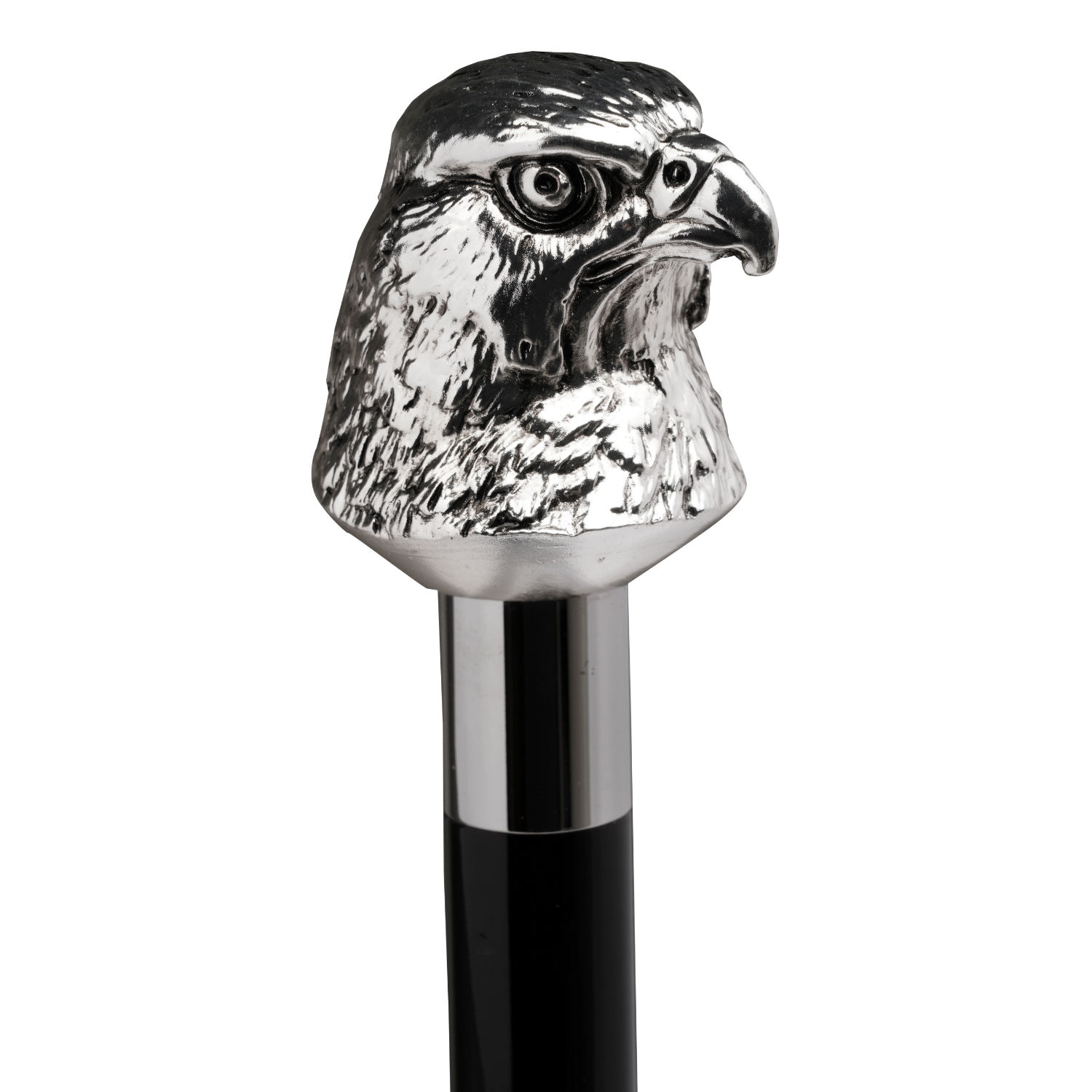 F110 (1) impugnatura bastone argento 925 falco