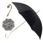 Walking Sticks Ombrello Donna Asta Fissa impugnatura gioiello dorata Foglia Gioiello Oro