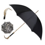 Walking Sticks Ombrello Donna Asta Fissa impugnatura gioiello dorata Pesce Swarovski