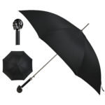 Walking Sticks Ombrello Uomo Asta Fissa impugnatura gioiello Teschio dipinto a mano nero lucido