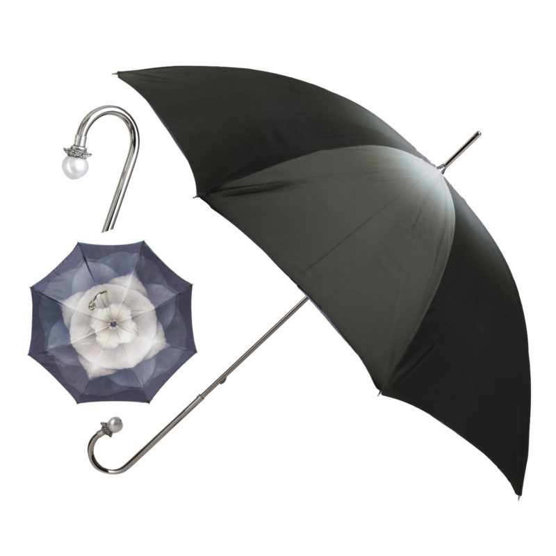 Walking Sticks Ombrello Donna Asta Fissa impugnatura gioiello Perla