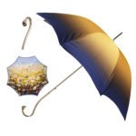 Walking Sticks Ombrello Donna Asta Fissa impugnatura gioiello dorata Crook Cabochon goccia oro