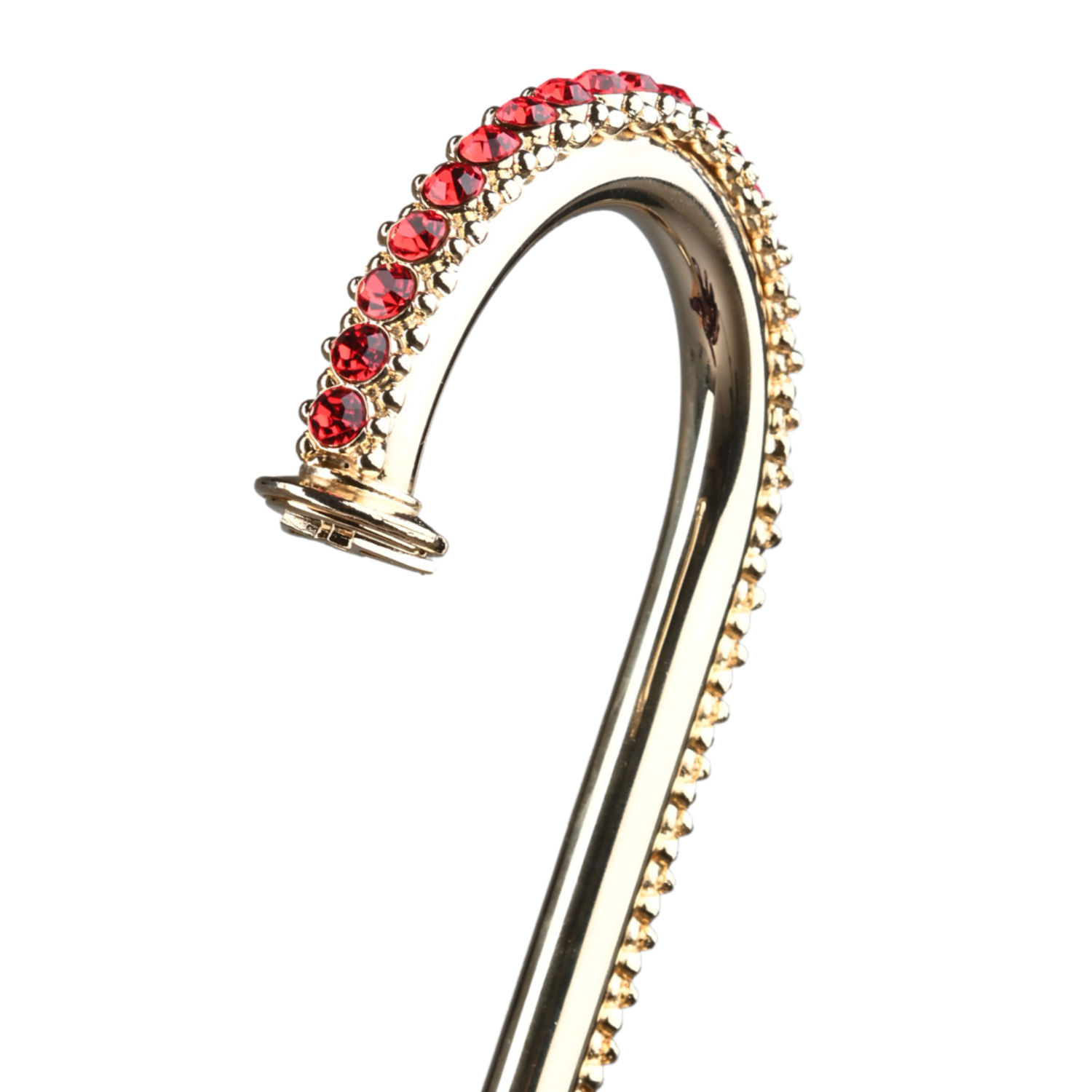 OM461 CUWS519DR (2) WS-OM461-FBM Walking Sticks Ombrello Donna Asta Fissa impugnatura gioiello dorata Crook Swarovski rossi Walking Sticks Ombrello Donna Asta Fissa impugnatura gioiello dorata Crook Swarovski rossi