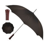 Walking Sticks Ombrello Uomo Asta Fissa impugnatura milord rivestita in pelle