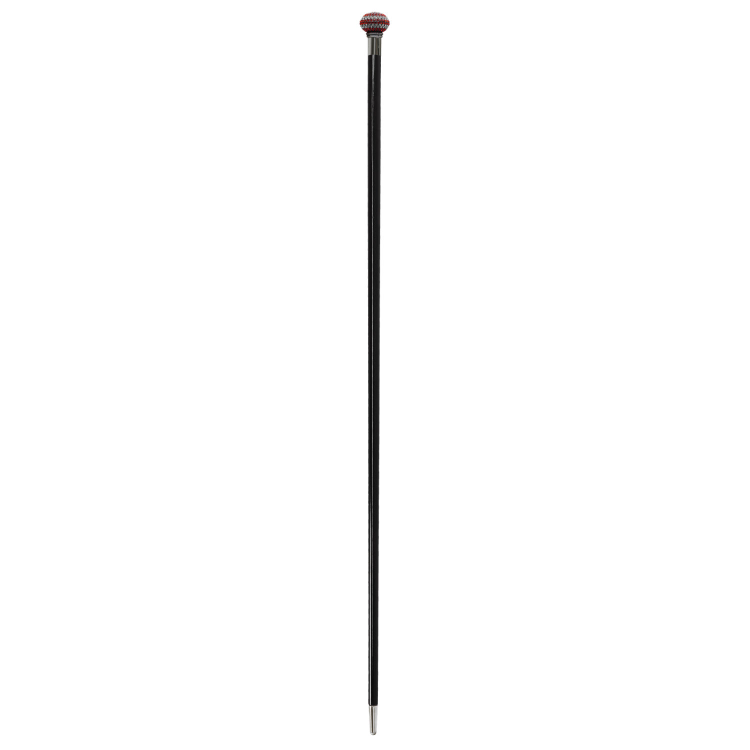 WS-29R-FBM (2) Walking Sticks Bastone da passeggio elegante impugnatura Gioiello Argento Swaroski Rossi Walking Sticks Bastone da passeggio elegante impugnatura Gioiello Argento Swaroski Rossi