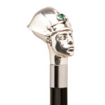 WS-F18VD-FBM Walking Sticks Bastone da passeggio elegante impugnatura Faraone Argento