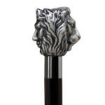 Walking Sticks Bastone da passeggio elegante impugnatura Testa bifronte Argento