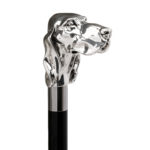 WS-F34-FBM Walking Sticks Bastone da passeggio elegante impugnatura Setter Inglese Argento