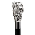 WS-H04-FBM Walking Sticks Bastone da passeggio elegante impugnatura French Bulldog Argento