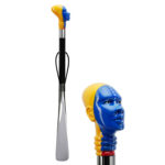 Walking Sticks Calza scarpe con impugnatura dipinta a mano testa etnica