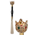 Walking Sticks Calza scarpe con impugnatura placcata oro 18k corona Swarovski