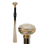 Walking Sticks Calza scarpe con impugnatura placcata oro 18k macaron Swarovski