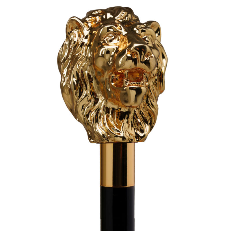 Walking Sticks Bastone con impugnatura placcata oro 18k tigre