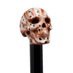 Walking Sticks Bastone con impugnatura modellata e dipinta a mano teschio etnico