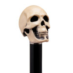 Walking Sticks Bastone con impugnatura modellata e dipinta a mano teschio Avorio