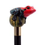 Walking Sticks Bastone con impugnatura modellata e dipinta a mano ranocchio rosso