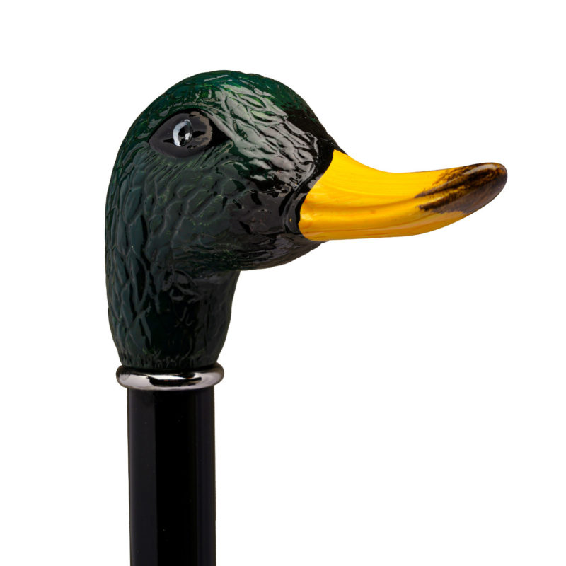 Walking Sticks Bastone con impugnatura modellata e dipinta a mano anatra