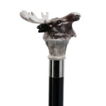 Walking Sticks Bastone con impugnatura modellata e dipinta a mano alce