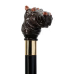 Walking Sticks Bastone con impugnatura modellata e dipinta a mano ippopotamo